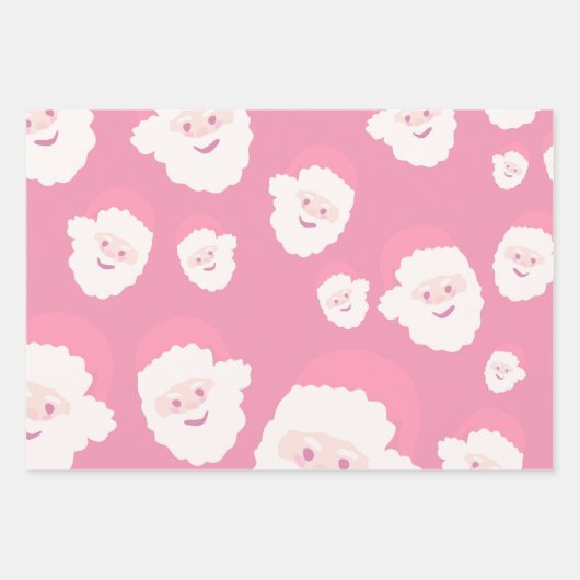 Rosa Santa Geschenkpapier Set (Vorderseite 2)