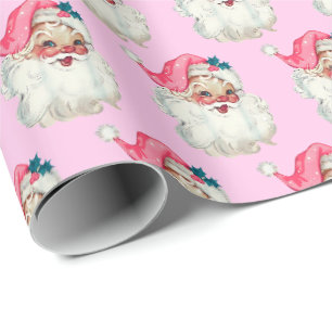 Rosa Santa-Gesicht, Vintage Rosa Santa, Rosa Gesch Geschenkpapier