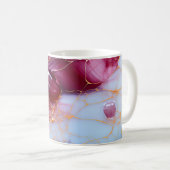 Rosa- & Saphir-Marmor mit Goldadern Kaffeetasse (VorderseiteRechts)