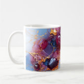 Rosa- & Saphir-Marmor mit Goldadern Kaffeetasse (Links)