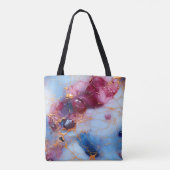 Rosa- & Saphir-Marmor mit Goldadern Tasche (Rückseite)