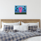 Rosa Sarg Leinwanddruck (Insitu (Schlafzimmer))