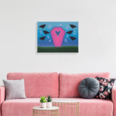 Rosa Sarg Leinwanddruck (Insitu (Wohnzimmer))