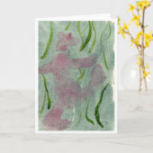 Rosa Sasquatsch mit dieser Karte (Gelbe Blume)