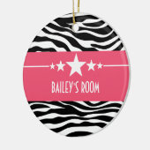 Rosa Sassy Star Zebra Ornament (Links)