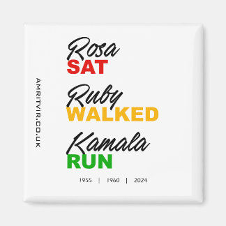 Rosa Sat Ruby Walka Kamala Run Text Magnet