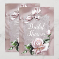Rosa Satin Bow & Rose Romantisches Brautparty