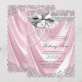 Rosa Satin erste Kommune Einladung (Vorne/Hinten)