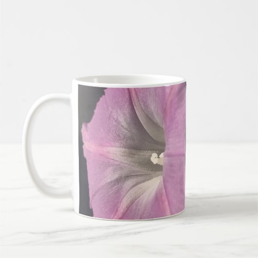Rosa Satin-Prunkwinde Kaffeetasse (Links)