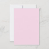 Rosa Satin Ribbon Simple Wedding RSVP Karte (Rückseite)