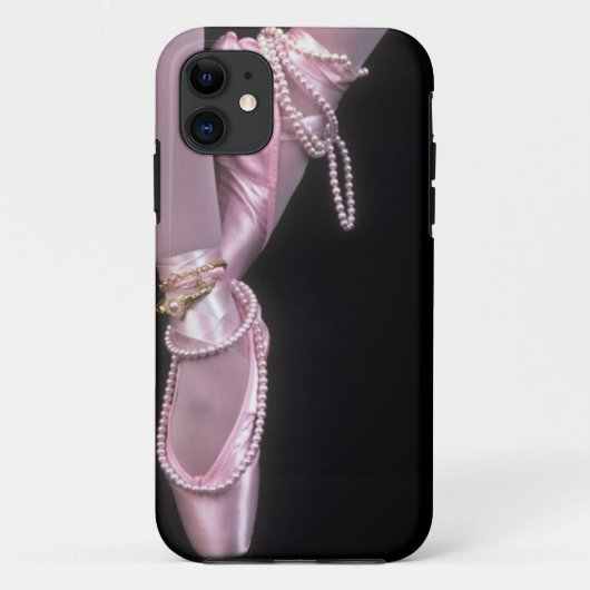 rosa Satinballett-Zeheschuhe Case-Mate iPhone Hülle (Rückseite)