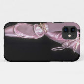 rosa Satinballett-Zeheschuhe Case-Mate iPhone Hülle (Rückseite (Horizontal))