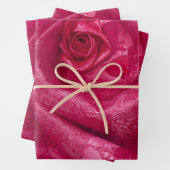 Rosa Satinrose Geschenkpapier Set (Beispiel)