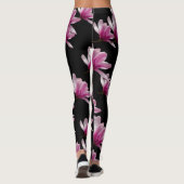 Rosa Saucer Magnolia Blüten Leggings (Rückseite)