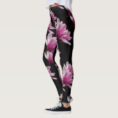 Rosa Saucer Magnolia Blüten Leggings (Links)