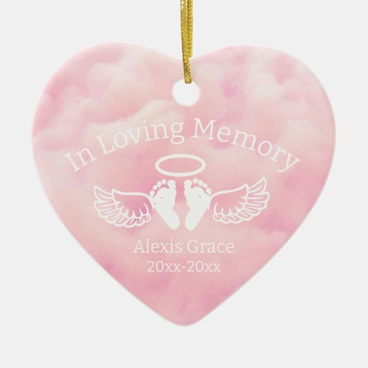 Rosa Säugling Loss Ornament (Vorne)