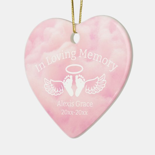 Rosa Säugling Loss Ornament (Links)