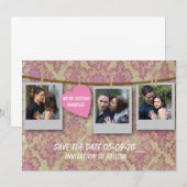 Rosa Save the Date (Vorne/Hinten)