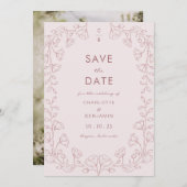 Rosa Save the Date (Vorne/Hinten)