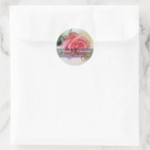 Rosa Save the Date Aufkleber (Tasche)