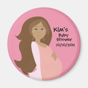 Rosa-Save the Date Baby-Duschen-Magnet Magnet