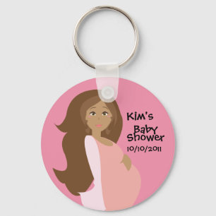 Rosa-Save the Date Baby-Duschen-Schlüsselanhänge Schlüsselanhänger