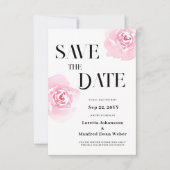 Rosa Save the Date Einladung (Vorderseite)
