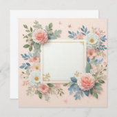 Rosa Save the Date Einladung (Vorne/Hinten)