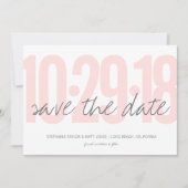 Rosa Save the Date, Hochzeit, Foto auf der Rücksei Save The Date (Vorderseite)