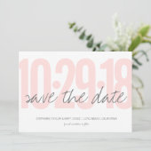 Rosa Save the Date, Hochzeit, Foto auf der Rücksei Save The Date (Stehend Vorderseite)