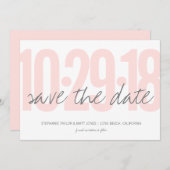 Rosa Save the Date, Hochzeit, Foto auf der Rücksei Save The Date (Vorne/Hinten)