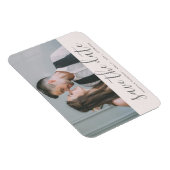 Rosa Save the Date Hochzeitsstich - Foto Magnet (Rechte Seite)