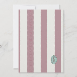Rosa Save-the-Date-Karte mit gewelltem Rand Einladung