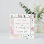 Rosa Save-the-Date-Karte Save The Date (Stehend Vorderseite)