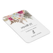 Rosa Save the Date Magnet (Rechte Seite)