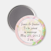 Rosa Save the Date Magnet (Vorderseite/Rückseite)