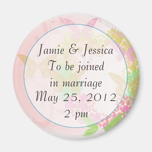 Rosa Save the Date Magnet (Vorne)