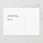 Rosa Save the Date Postkarte (Rückseite)