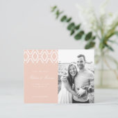 Rosa Save the Date Postkarte (Stehend Vorderseite)