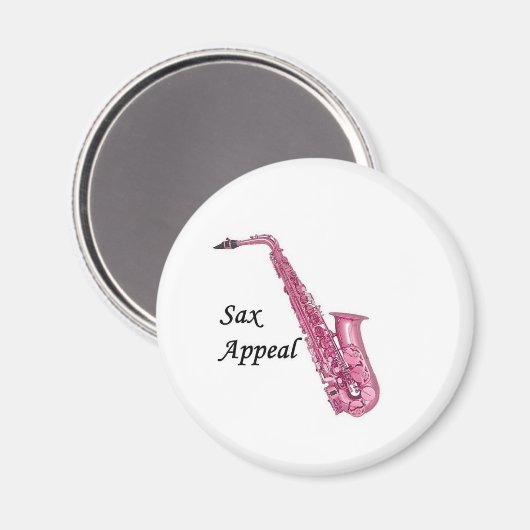 Rosa Sax Magnet (Vorderseite/Rückseite)