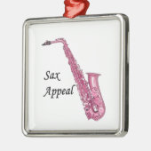 Rosa Sax Ornament Aus Metall (Links)