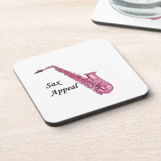 Rosa Sax Untersetzer (Linke Seite)