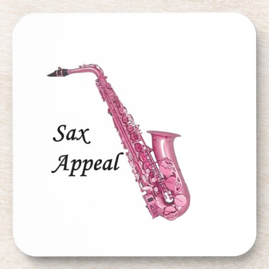 Rosa Sax Untersetzer (Vorderseite)