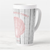 Rosa Scallop-Muschel Latte Tasse (Rechte Ecke)