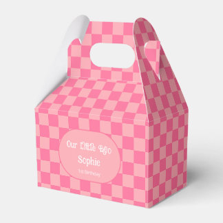 Rosa Schachbrett-Geschenkbox | Unsere kleine Boo-P Geschenkschachtel