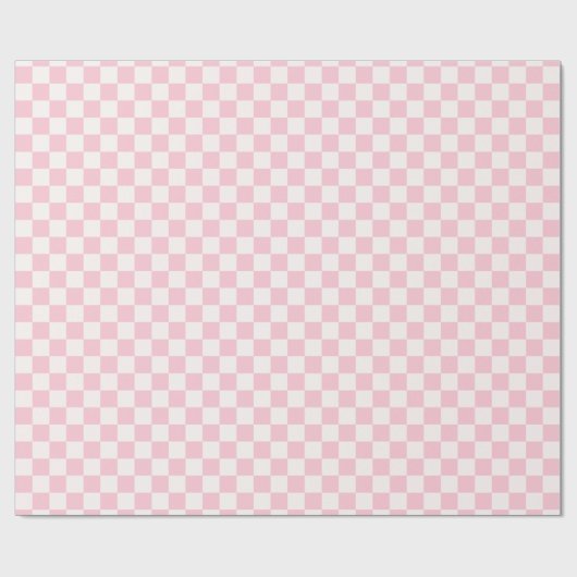 Rosa Schachbrett-Geschenkpapier Geschenkpapier (Flach)