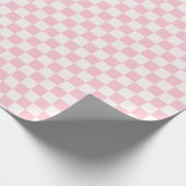 Rosa Schachbrett-Geschenkpapier Geschenkpapier (Ecke)