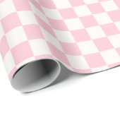 Rosa Schachbrett-Geschenkpapier Geschenkpapier (Rolleneckpunkt)
