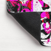 Rosa Schachbrett Graffiti Mouse Pad Mousepad (Ecke)