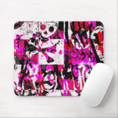 Rosa Schachbrett Graffiti Mouse Pad Mousepad (Mit Mouse)
